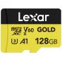 Atmiņas kartes - LEXAR MICROSD GOLD MICROSDXC UHS-II/C10/A1/U3 R280/W100 (V60) 128GB LMSGOLD128G- - ātri pasūtīt no ražotāja