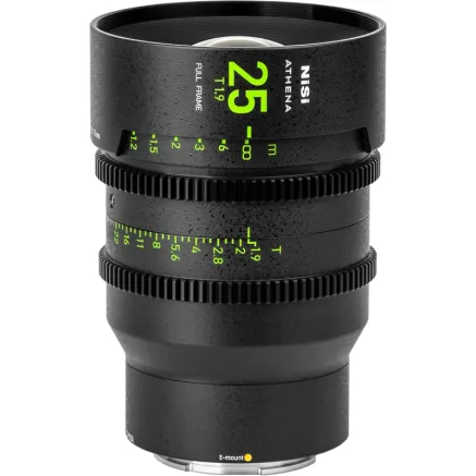 NISI CINE LENS ATHENA PRIME 25MM T1.9 E-MOUNT (WITHOUT DROP-IN FILTER) 25 T1.9 E (NO DIF)
