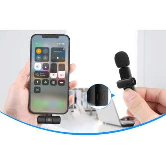 Wireless microphone Puluz PU3151B Lavalier USB Type C for Android and iPhone 15