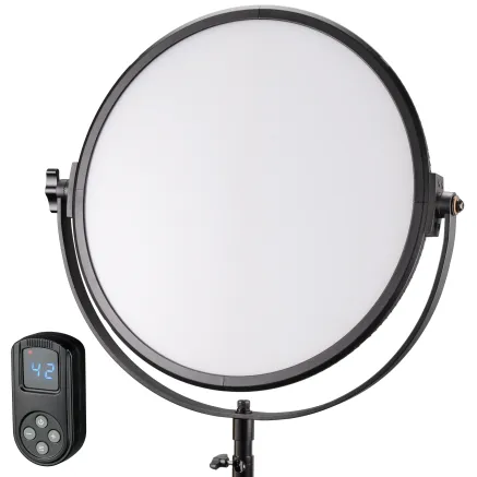 Bresser BR-S200B Bi-Color ar maināmu temperatūru mīkstais LED lukturis apaļs 3200K - 5600K 200W noma