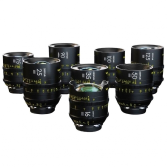 CINEMA Video objektīvi - DZOFILM Vespid Prime 8-Lens Kit (16 T2.8 + 25/35/50/75/100/125 T2.1 + Macro 90 T2.8) - ātri pasūtīt no ražotāja