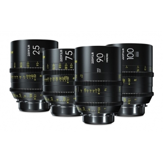 CINEMA видео объективы - DZOFILM Vespid Prime 4-Lens Kit (25/75/100 T2.1 + Macro 90 T2.8) - быстрый заказ от производителя