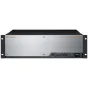 Roland V-1200HD Multi-Format Video Switcher with black top panel, silver front face, control buttons on the bottom right, USB port, menu/enter/dec buttons, link/pin/ac indicators, and power switch. Mounting holes on both sides a