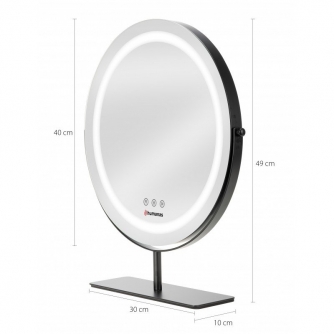 Make-up Mirror - Humanas HS-HM Scarlet makeup mirror with LED lighting - black - quick order from manufacturer
