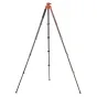 Fotopro X-Airfly tripod - orange, lightweight carbon fiber tripod with Flip Lock system, smartphone holder, and adjustable legs for photography and videography