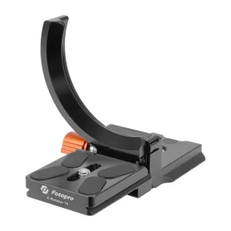 Fotopro X-Rotator 75 adapteris ar oranžo pogu, ātrai ainavas un portreta maiņai, saderīgs ar statīviem.