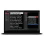 Autocue Pioneer software license pack interface displaying live script editing and preview features on laptop screen