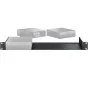 Blackmagic Universal Rack Shelf с конвертерами Optical to HDMI 12G и HDMI to Optical 12G, установленными на черной стойке