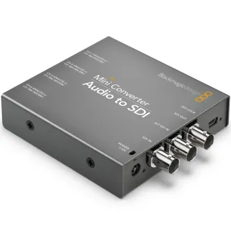 Blackmagic Design Mini Converter Audio to SDI с SDI входами и выходами, а также аналоговыми аудиопортами для интеграции 4 или 8-канального звука