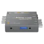 Blackmagic Mini Converter SDI to Analog 4K металлический корпус с несколькими BNC разъёмами, входом 12 В и синим LED-дисплеем с номерами каналов