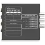 Blackmagic Mini Converter SDI to Audio 4K de-embeds 4 analog or 8 digital audio channels from SDI video connections for professional audio equipment integration.