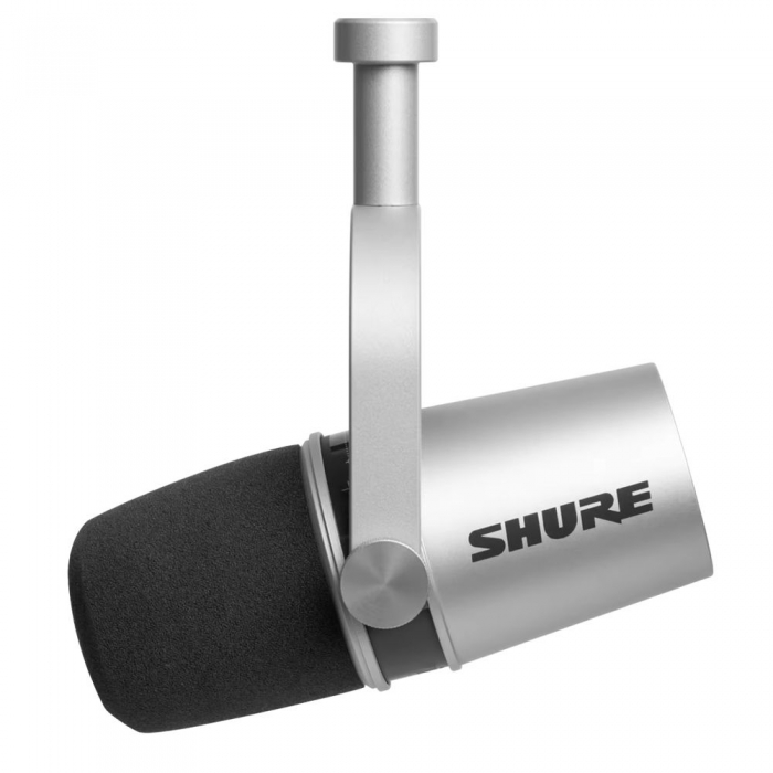 Mikrofoni - Shure MV7 Silver - ātri pasūtīt no ražotāja
