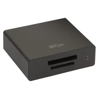 Wise CFexpress Type B un SD UHS-II kartu lasītājs ar USB 3.2 Gen2 saskarni, alūminija dizainu un diviem slotiem ātrai datu pārsūtīšanai