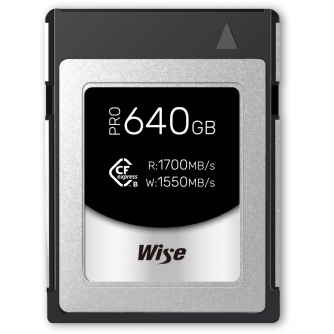Atmiņas kartes - Wise CFexpress Type B PRO (RED Edition) 640GB (CFX-B640P-R) - ātri pasūtīt no ražotāja