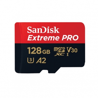 Atmiņas kartes - SanDisk Extreme PRO microSDXC UHS-I V30 A2 200MB/s 128GB (SDSQXCD-128G-GN6MA) - быстрый заказ от производителя