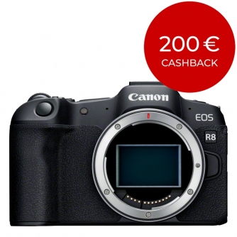Bezspoguļa kameras - Canon EOS R8 pilna kadra bezspoguļa kamera body 24.2Mpx 4K 60p - perc šodien veikalā un ar piegādi
