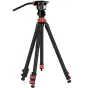 iFootage Gazelle TA6S-Uprise + Komodo K5S Tripod Bundle - Alumīnija statīvs ar fluidu galvu, ātrās atbrīvošanas plati un regulējamām kājām videogrāfijai un fotogrāfijai