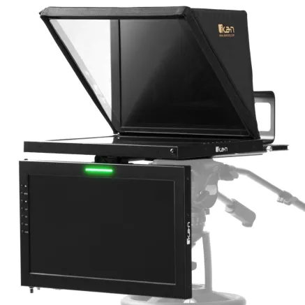 Ikan Professional 19 High Bright Teleprompter w. 19 Talent Monitor Kit (3G-SDI) (PT4900S-TMW)