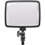 Bresser BR-F36B 36W bi‑color LED panel with soft diffused light, black frame, mounted on a stand with cold shoe adapter