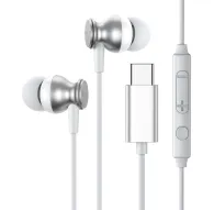 Headphones - Joyroom JR-EC04 Wired Earphones, USB C (Silver) JR-EC04 Silver - quick order from manufacturerHeadphones - Joyroom JR-EC04 Wired Earphones, USB C (Silver) JR-EC04 Silver - quick order from manufacturer