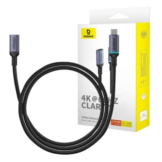 Удлинительный кабель Baseus High Definition USB-C Male to Female 10Gbps, 1м (черный) B0063370C111-01