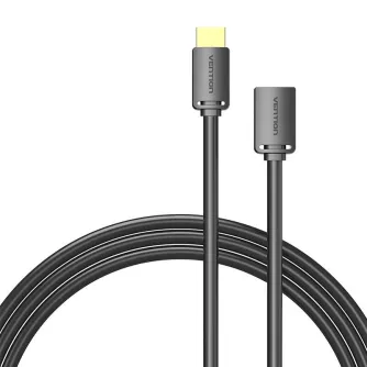 Кабель Vention для расширения HDMI 4K с золотыми контактами, 2 метра черный PVC кабель HDMI-A male к female
