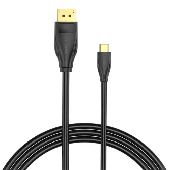 Кабель USB-C в DisplayPort 8K HD Vention 1.5m - Высококачественный кабель DisplayPort для 8K разрешения, Vention CGYBG (Черный)