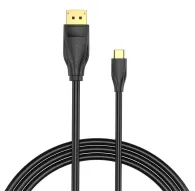 Кабель USB-C в DisplayPort 8K HD Vention 1.5m - Высококачественный кабель DisplayPort для 8K разрешения, Vention CGYBG (Черный)Кабель USB-C в DisplayPort 8K HD Vention 1.5m - Высококачественный кабель DisplayPort для 8K разрешения, Vention CGYBG (Черный)