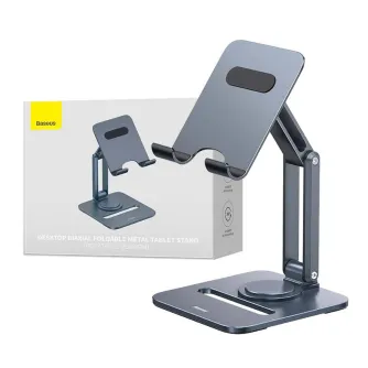 Vairs neražo - Desktop Biaxial Foldable Metal Stand Baseus (for Tablets) Space Grey B10431801811-00