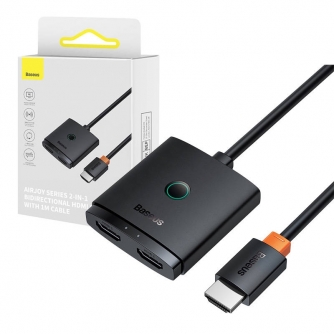 HDMI slēdzis Baseus ar 1 m kabeļa kopu melns B01331105111-01