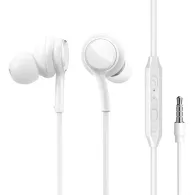 Austiņas - Joyroom Wired Earphones JR-EW02, Half in Ear (White) JR-EW02 White - ātri pasūtīt no ražotājaAustiņas - Joyroom Wired Earphones JR-EW02, Half in Ear (White) JR-EW02 White - ātri pasūtīt no ražotāja