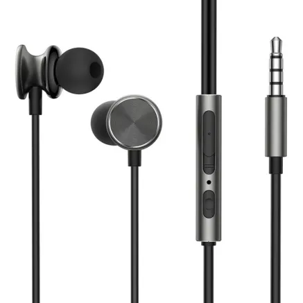 Joyroom Wired Earphones JR-EW03, Half in Ear (Dark Grey) JR-EW03 Dark Gray