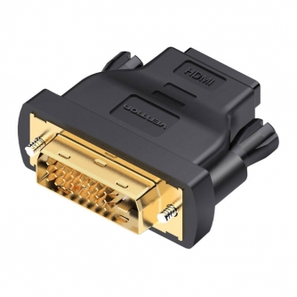 Video mikseri - Переходник DVI (24 1) Male to HDMI Female Adapter Vention ECDB0 (черный) ECDB0 - купить сегодня в магазине и с д