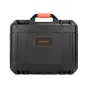 Sunnylife Storage Bag for DJI Mini 4 Pro - Durable hard case with orange handle and logo, featuring a textured surface and ventilation slots.