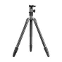 Fotopro X-go Chameleon statīvs ar FPH-52Q bumbu galvu - kompakts alumīnija statīvs ar monopoda funkciju, T-LOCK kāju aizdari un apgriežamu centrālo kolonnu makro fotografēšanai