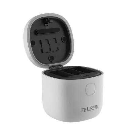 3-slot waterproof charger Allin box Telesin for GoPro Hero 12 / Hero 11 / Hero 10 / Hero 9 GP-BTR-904-GY