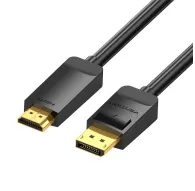 Video vadi, kabeļi - 4K DisplayPort to HDMI Cable 2m Vention HAGBH (Black) - быстрый заказ от производителяVideo vadi, kabeļi - 4K DisplayPort to HDMI Cable 2m Vention HAGBH (Black) - быстрый заказ от производителя