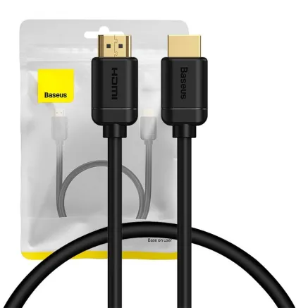 HDMI uz HDMI Baseus augstas izširtspējas kabelis 0,5 m (melns) WKGQ030001