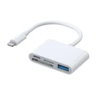 Karšu lasītājs - Lightning uz USB OTG adapteris Joyroom S-H142 SD karšu lasītājs, microSD (balts) S-H142 - ātri pasūtīt no ražotājaKaršu lasītājs - Lightning uz USB OTG adapteris Joyroom S-H142 SD karšu lasītājs, microSD (balts) S-H142 - ātri pasūtīt no ražotāja