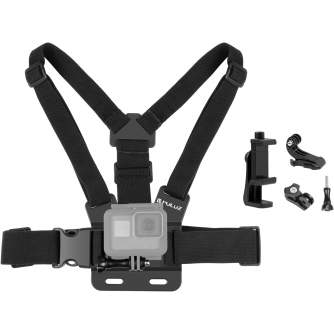 Sporta kameru aksesuāri - Regulējama ķermeņa stiprinājuma josta krūšu siksna PULUZ - ātri pasūtīt no ražotāja