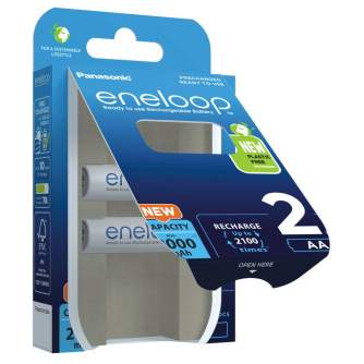 Batteries and chargers - Rechargeable batteries Panasonic ENELOOP BK-3MCDE/2BE, 2000 mAh, 2100 (2xAA) BOOM - buy today in store and with delivery