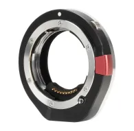 Techart TZG-01 bayonet adapter for Contax G and Nikon Z mounts, featuring a compact design with a red locking button and multiple screws.Techart TZG-01 bayonet adapter for Contax G and Nikon Z mounts, featuring a compact design with a red locking button and multiple screws.