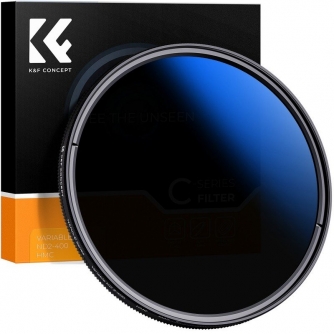 ND neitrāla blīvuma filtri - K&F Concept Classic Slim Fader Gray Filter NDX ND2 - ND400 - 55 mm - ātri pasūtīt no ražotāja