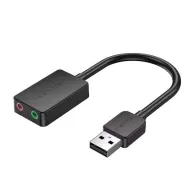 New - Vention 2-port USB External Sound Card 0.15M Black - quick order from manufacturerNew - Vention 2-port USB External Sound Card 0.15M Black - quick order from manufacturer