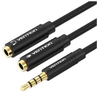 Audio cables, adapters - Vention 4Pole 3.5mm M-F 2*3.5mm Splitter Cable 0.3M - quick order from manufacturerAudio cables, adapters - Vention 4Pole 3.5mm M-F 2*3.5mm Splitter Cable 0.3M - quick order from manufacturer