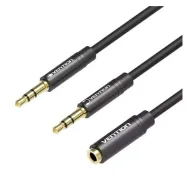 Vention 2*3.5mm M-F 4Pole 3.5mm SplitterCable 0.3MVention 2*3.5mm M-F 4Pole 3.5mm SplitterCable 0.3M