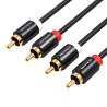 Audio cables, adapters - Vention 2RCA Male to Male Audio Cable 2M - quick order from manufacturerAudio cables, adapters - Vention 2RCA Male to Male Audio Cable 2M - quick order from manufacturer