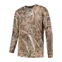 Stealth Gear Длинный рукав камуфляжная футболка из тростника - Легкая, дышащая одежда с естественным земным узором для любителей природы.