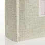 Фотоальбом Zep Photo Album NKW4620 slip-in 200 фото 10x15 см с текстурной выдавленной обложкой и окном для личного фото, виден сбоку и спереди.