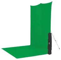 Westcott X-Drop Wrinkle-Resistant Green Screen Backdrop Kit with 5x12ft Sweep and Floor Panel - Portable Studio Photography SetupWestcott X-Drop Wrinkle-Resistant Green Screen Backdrop Kit with 5x12ft Sweep and Floor Panel - Portable Studio Photography Setup
